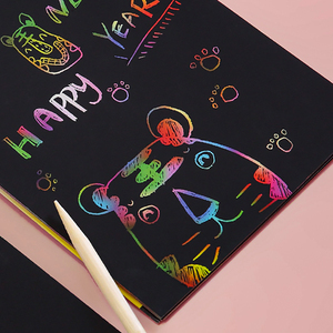 20225 çocuk hayvanlar DIY karikatür sevimli sihirli kağıt Scratch kitap çocuklar için renkli eğlenceli sanat kiti - Product Image 3