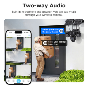 Caméra de sécurité solaire extérieure sans fil AOV intelligente AI Wifi 4G PTZ avec emplacement pour carte SIM et surveillance CCTV - Product Image 6