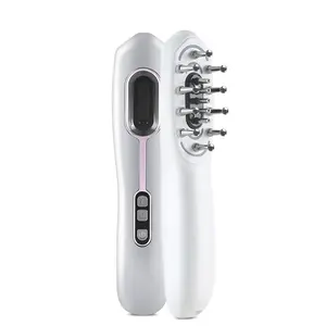 Wholesale Pro Electric LED Hair Growth Brush Cordless Rechargeable Scalp Comb Massage Head Magic Hair Growth Massage Comb