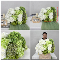 Boule de fleurs de style moderne couleur terre cuite 55 cm, rose artificielle en soie et hortensia, centre de table pour décoration de mariage