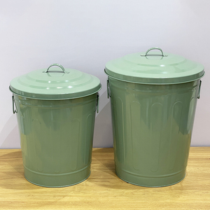 Hot Selling Metal Waste Bin Outdoor Metal Garbage Bin Large dustbin with metal lid recyclable bin