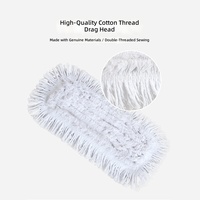 Vente en gros de balais à poussière en coton à tête large, double usage, hautement absorbants, pour les établissements de restauration, les aéroports, les centres commerciaux, le balayage des sols