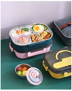 New Designed Eco-friendly 304 Stainless Steel Bento <b>Lunch</b> <b>Box</b> BPA Free Thermal Food Container Heatable Leak Proof 510ml Snap-in - Product Image 3
