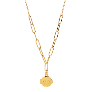 <span class=keywords><strong>Collana</strong></span> con ciondolo a medaglione con libro inciso personalizzato minimalista personalizzato gioielli creativi - Product Image 3