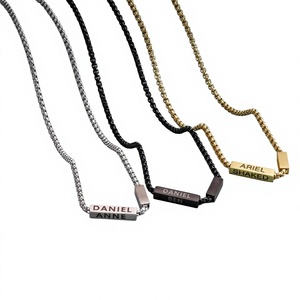 Collar Personalizado <span class=keywords><strong>para</strong></span> <span class=keywords><strong>Padre</strong></span> con Nombres de Niños Grabados, Joyería de Acero Inoxidable <span class=keywords><strong>para</strong></span> Papá, Regalo Impermeable <span class=keywords><strong>para</strong></span> <span class=keywords><strong>el</strong></span> Día <span class=keywords><strong>del</strong></span> <span class=keywords><strong>Padre</strong></span> - Product Image 2
