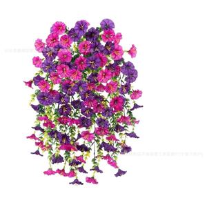 Nubes Porta-Luna, Flores Artificiales de Gloriosas Rojas de 29.5 Pulgadas, Flores Colgantes para Decoración de Exteriores, Patio, Bodas - Product Image 4