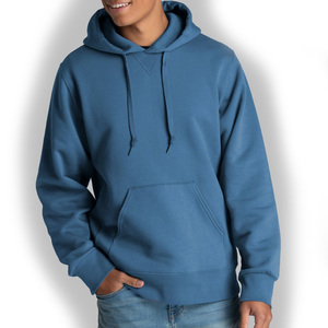 Sweat-shirts décontractés d'hiver pour hommes 100 % coton à manches longues, pull personnalisé avec logo, doublure polaire chaude, poche unie, style streetwear, vente en gros - Product Image 4