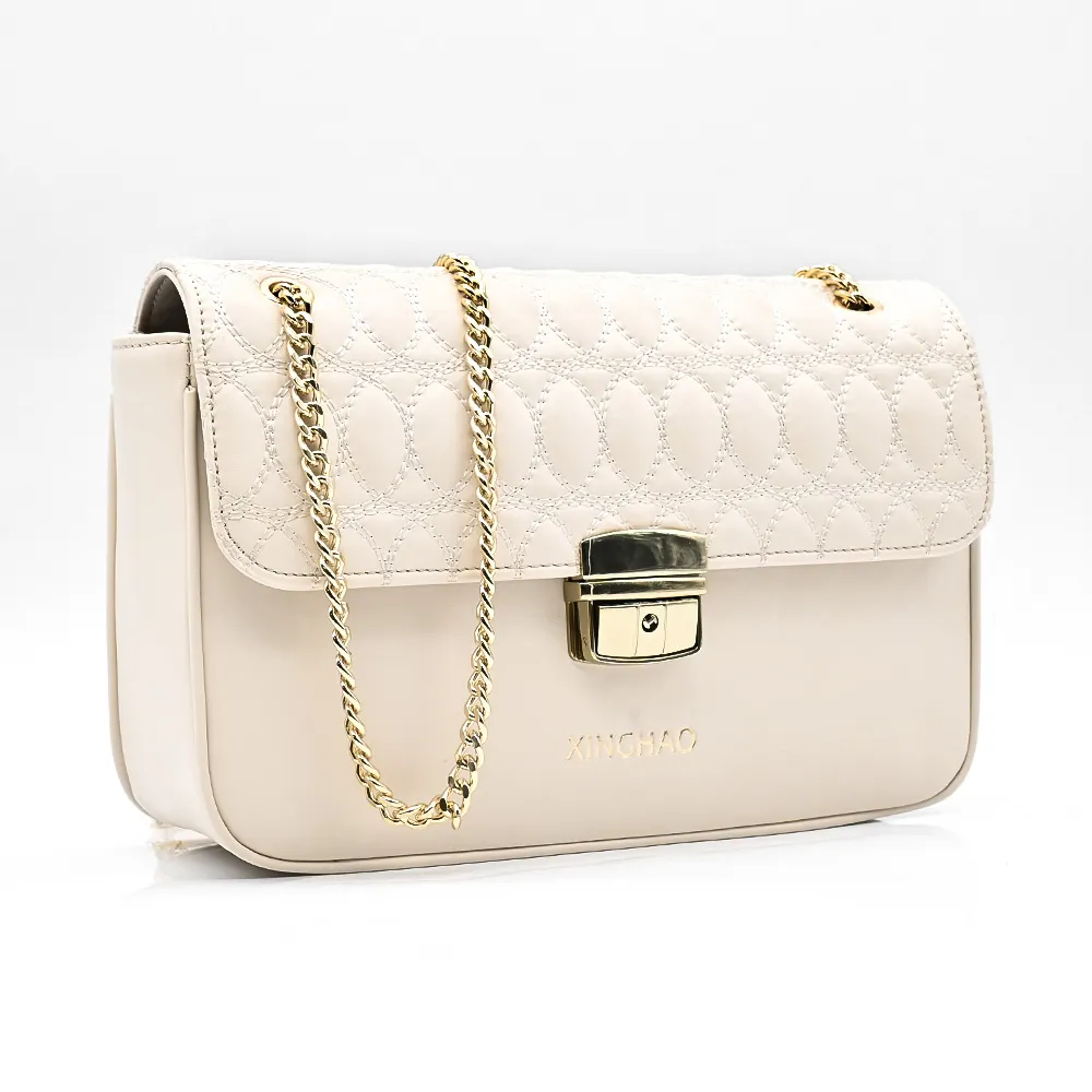 Sac blanc en microfibre sac à main de luxe pour femme sac à bandoulière personnalisé avec bandoulière réglable en vente