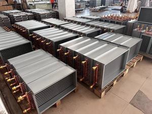 Poêle à <span class=keywords><strong>bois</strong></span> d'extérieur avec échangeur de chaleur à tubes en cuivre et à ailettes en aluminium pour climatiseur central Poêle à <span class=keywords><strong>bois</strong></span> d'extérieur - Product Image 6