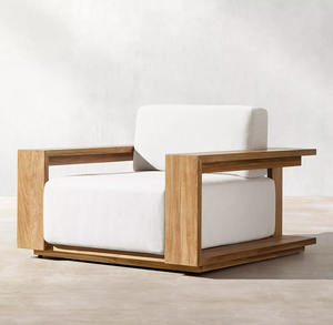 Sofá de ocio para Villa de alta calidad, <span class=keywords><strong>terraza</strong></span> de Hotel de lujo, sofá moderno de madera de teca, sofás de jardín baratos para exteriores - Product Image 3