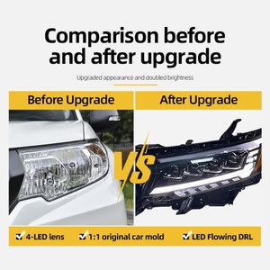 Faros Delanteros Sanvi para Auto, Actualización con 4 Lentes, Señales de Giro, Luces Diurnas DRL para Toyota Prado 2018 2019 - Product Image 5