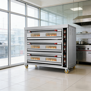 Four à pizza électrique commercial multifonction Unitech HGB-312D 38KW avec écran LED en acier inoxydable, garantie 1 an - Product Image 5