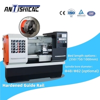 Mesin Bubut CNC Horizontal Flat Bed dengan Rel Pandu Keras, Presisi Tinggi untuk Pembubutan Logam, Kontrol GSK, Ringan, untuk Suku Cadang Otomotif