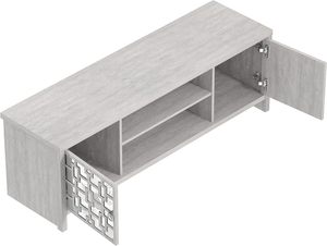 2-cửa bụi màu xám vui chơi giải trí centre 60-inch TV đứng Tủ Acrylic gương hiện đại lưu trữ lớn TV đơn vị cho phòng khách - Product Image 3