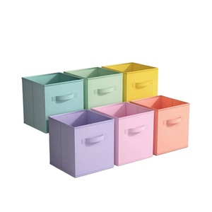 Boîte de rangement pliable durable et résistante en tissu non tissé moderne personnalisée pour la maison, les jouets et les vêtements - Product Image 1