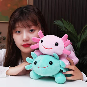 Fábrica al por mayor lindo Axolotl juguete de peluche multicolor cuatro esquinas tumbado <span class=keywords><strong>mexicano</strong></span> en Stock Super suave muñeco de peluche PP algodón - Product Image 2
