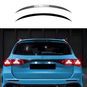 Mercedes-Benz E-Class Estate Rear Spoiler Piano Black Carbon Fiber Texture ABS Wing Shaped Trunk Lid Modification - Product Image 1