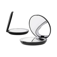Kualitas Tinggi ABS 1x 5x ABS Mode Perjalanan Siang Hari Portabel Cermin Lipat LED Bulat untuk Makeup