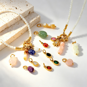 ขายส่งจี้ทอง 18K สแตนเลสสตีล DIY สำหรับทำเครื่องประดับเคลือบเงา จี้ห้อยคอ สร้อยข้อมือ อุปกรณ์ทำเครื่องประดับ - Product Image 1