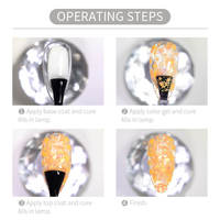 BOZLIN Sequin Series 22 Couleurs 5ml Semi Permanent Soak Off UV LED Glitter Gel Vernis À Ongles
