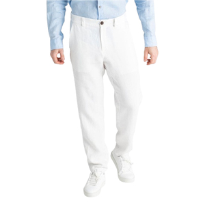Pantalons en lin personnalisés pour hommes, coupe décontractée, légers, pour l'été, décontractés, élégants, confortables, vente en gros - Product Image 1