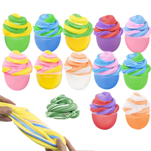 Nouvelles pâte à modeler super légère pour œufs de Pâques, non toxique, colorée, pour remplissage de slime, matériel de loisirs créatifs pour enfants - Product Image 1