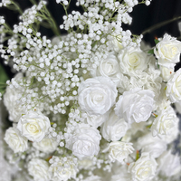 Arche de mariage personnalisée Sunwedding avec fleurs en soie et structure métallique - Écologique, durable, vente en gros, style romantique