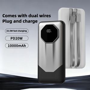 Batterie externe personnalisée avec logo, 10000 mAh, double USB, charge rapide, 20000 mAh, haute capacité, avec câbles pour les voyages en plein air - Product Image 3