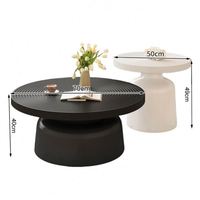 Ensemble de table basse moderne pour la maison, couleur crème, style minimaliste italien, design de table centrale pour le salon