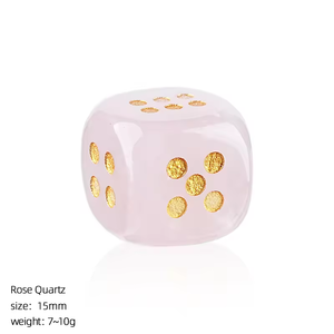 1 dés en quartz rose D6, 15 mm, polyédrique, fait main, écologique, pour jeux de rôle, Donjons et Dragons, Pathfinder, RPG, cadeau - Product Image 1