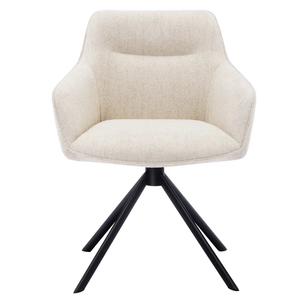 <span class=keywords><strong>Fauteuil</strong></span> en tissu blanc avec pieds pivotants en métal design italien Chaise longue d'hôtel Chaise pivotante <span class=keywords><strong>de</strong></span> salon - Product Image 2