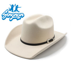 Chapeau de <span class=keywords><strong>cowboy</strong></span> occidental de style européen américain en polyester/coton unisexe, mode estivale, dessus plat, design ethnique tibétain - Product Image 1