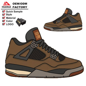 Chaussures de sport pour hommes personnalisées, logo OEM, style basketball, chaussures décontractées pour l'extérieur, chaussures de skate pour hommes - Product Image 1