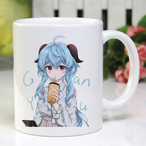 Taza de agua de cerámica personalizable Popular personaje de dibujos animados de Anime 'Mong Keqing <span class=keywords><strong>Ganyu</strong></span> Kelimak' modelo regalo de cumpleaños - Product Image 1