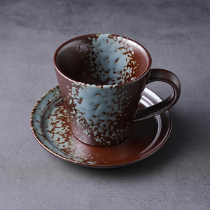 Café fournitures directement personnalisé <span class=keywords><strong>poterie</strong></span> grossière tasse à café ensemble en gros rétro argile expresso café Latte tasse - Product Image 3