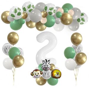 Langzuo Kit de guirlande de ballons verts Kit d'arche de ballons en latex pour garçon <span class=keywords><strong>Jungle</strong></span> enfants 1er 2e 3e 4e 5e <span class=keywords><strong>décoration</strong></span> de fête d'<span class=keywords><strong>anniversaire</strong></span> - Product Image 5