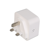 Prise intelligente Tuya WiFi, norme britannique 13A, adaptateur de voyage en cuivre avec minuterie et télécommande via Alexa
