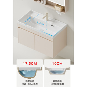 Mueble de Baño Italiano de Titanio y Aluminio con Diseño de Panal de Abeja y Lavabo Cerámico de una Pieza - Product Image 2