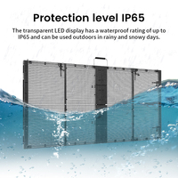 Vitrine Led transparente 3.91-7.81 1000X1000mm 1X1m panneau tenture murale écran numérique pour Film de fenêtre en verre de magasin