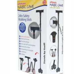 Bastón Plegable de Aleación de Aluminio, Longitud Ajustable de 85-97 cm, Color Negro, Bastón de Senderismo con Luz LED y Función de Alarma - Product Image 4