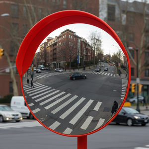Espejo Convexo de Seguridad Vial Ileritraffic TGA120 de 120 cm con Acrílico de 2 mm y Soporte de PP, Antirreflejos, Reduce Puntos Ciegos - Product Image 3