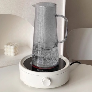 Cổ điển nước thủy tinh Jug <span class=keywords><strong>Set</strong></span> Đen xoắn gốm cốc sữa phòng khách Tea Pot <span class=keywords><strong>Pitcher</strong></span> <span class=keywords><strong>Set</strong></span> với cống khay - Product Image 3