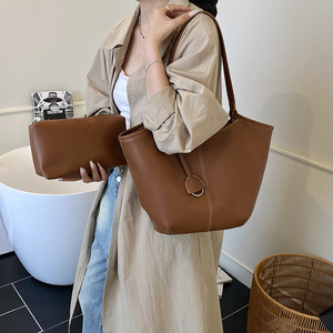Borsa a Secchiello da <span class=keywords><strong>Donna</strong></span> in Pelle PU Stile Vintage Francese, Grande Capacità per Ufficio, Pendolarismo, Weekend e Shopping - Product Image 1