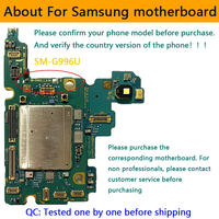 Carte mère déverrouillée pour Samsung Note8 Note 9 Note10 N970U Note 10 Plus N975U 128 Go 256 Go