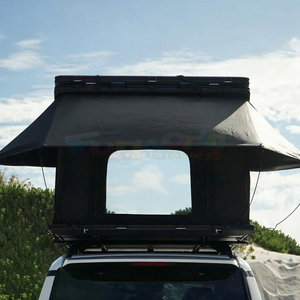 Tente de toit rigide pliable portable pour voiture, en aluminium et Oxford, 4 saisons, imperméable, pour camping et SUV - Product Image 4