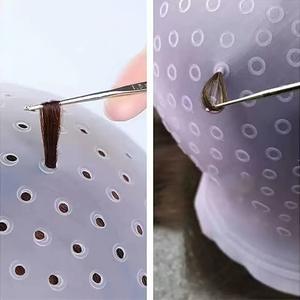 Outils professionnels de coloration capillaire pour salons de coiffure, bonnets de coloration durables, bonnets de coloration pour mèches, bonnets en silicone pour trepanation - Product Image 6