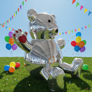 <b>Inflatable</b> Mirror Bear Metallic Shiny Balloon PVC Floating Sphere Event Party Decoration Customized <b>Inflatable</b> Mirror Bear Infla - Product Image 3
