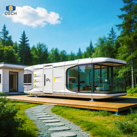 CGCH P5 Maison Capsule Spatiale de Luxe Préfabriquée en Conteneur avec Fenêtre Panoramique pour Site de Glamping Commercial Commande en Gros