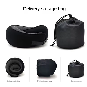 หมอนรองคอแบบเป่าลมได้ง่ายสำหรับการจัดเก็บเมมโมรี่โฟมหมอนรองคอกลางแจ้งสำหรับการเดินทางเครื่องบิน - Product Image 4