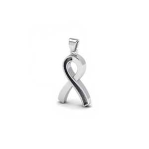 High Quality 925 <b>Sterling</b> <b>Silver</b> Breast Cancer Awareness Memorial <b>Locket</b> Genuine Cremination Jewelry Charm Pendant Setting Gift - Product Image 1